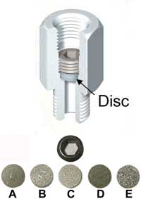 NOSHOK Sintered Snubbers Disc Options