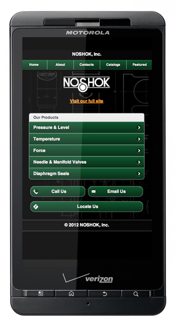 NOSHOK Mobile Website