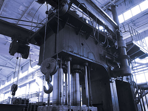 Testing The Compression Force Of Concrete In A Hydraulic Press