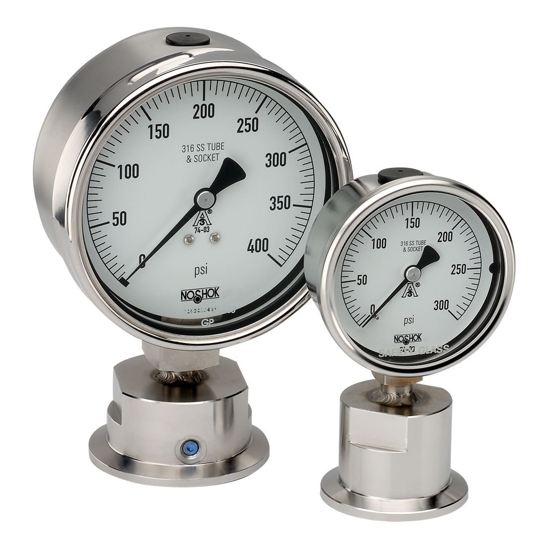 10 Series Heavy-Duty Sanitary Pressure Gauges
