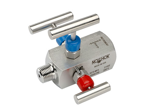 3070 Series 3-Valve Double Block & Bleed, Hard Seat Needle Valves