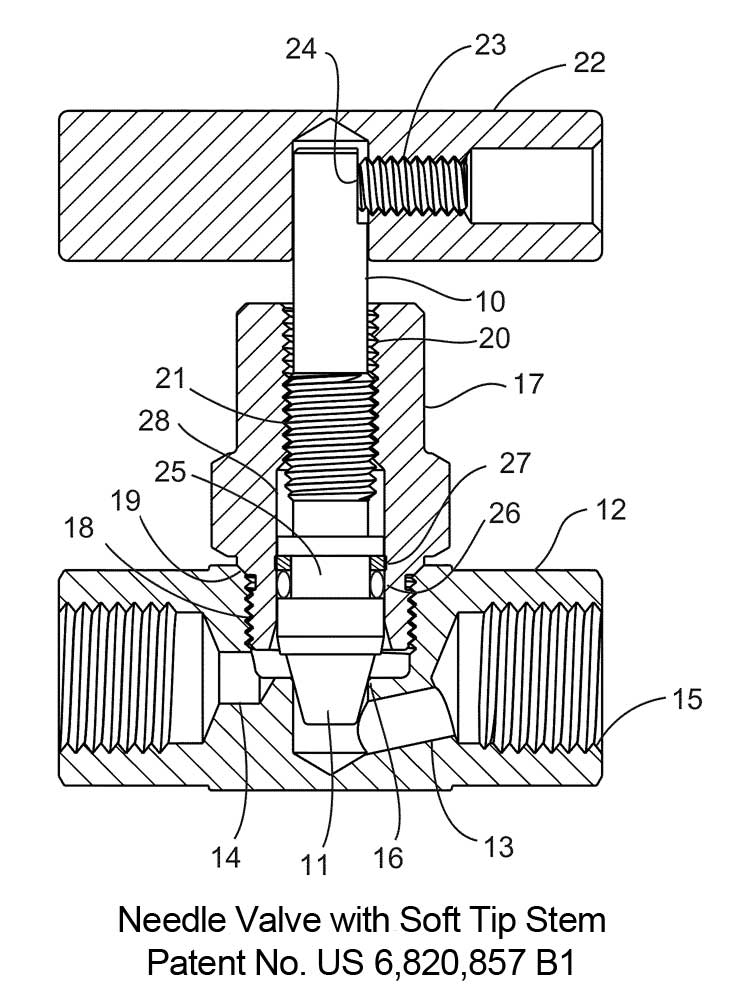 Needle Valve with Soft Tip Stem
